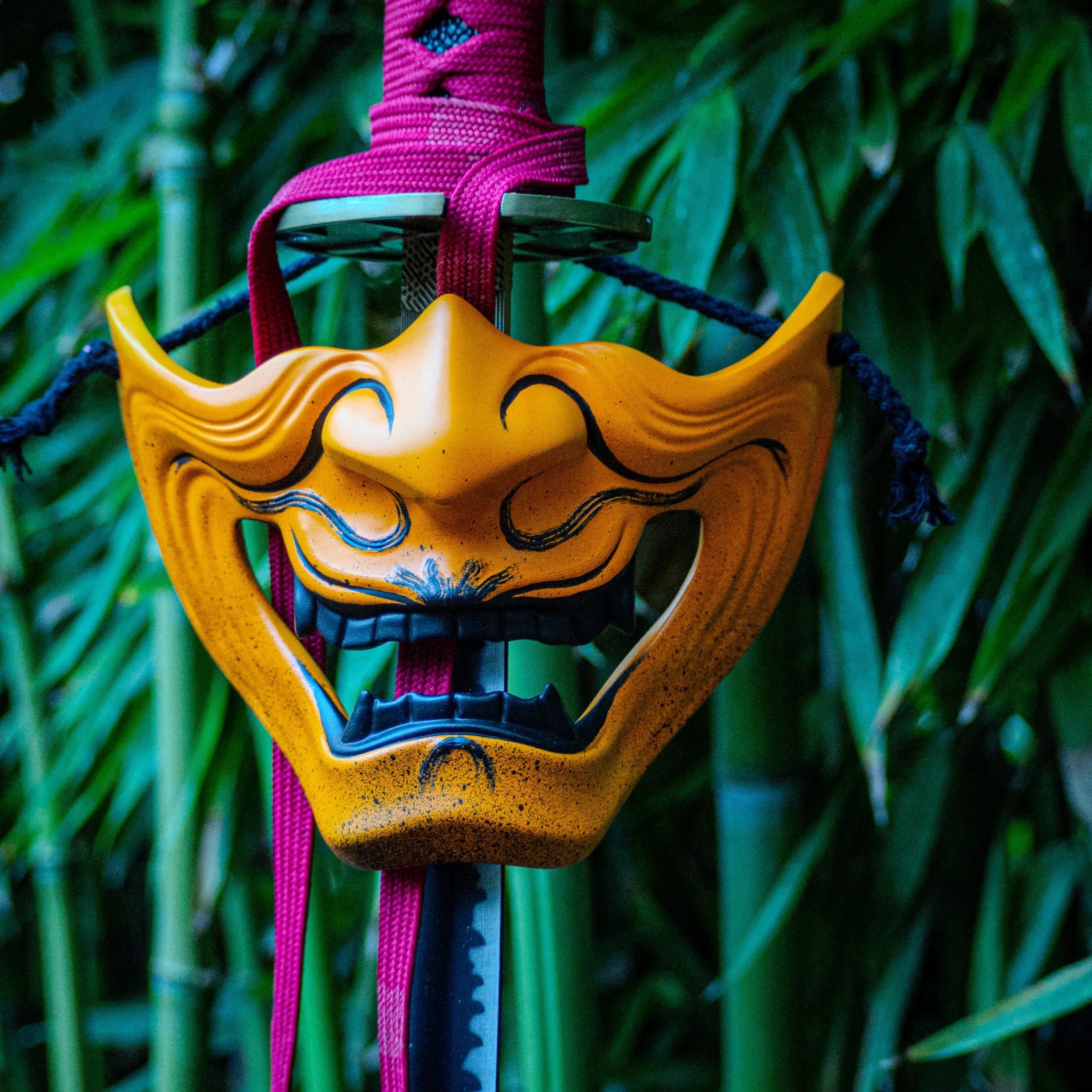 masque menpō japonais samouraï kyubi