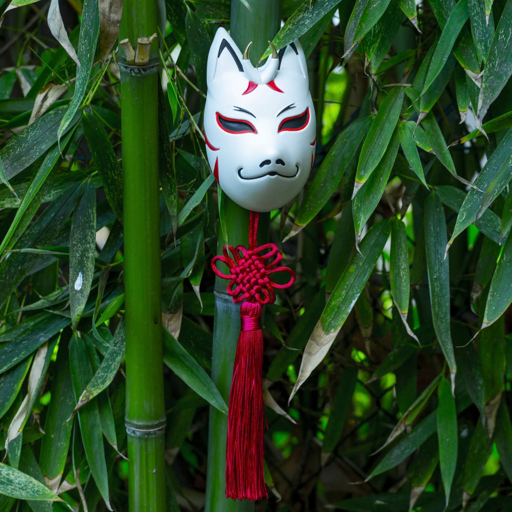 masque kitsune japonais artisanal