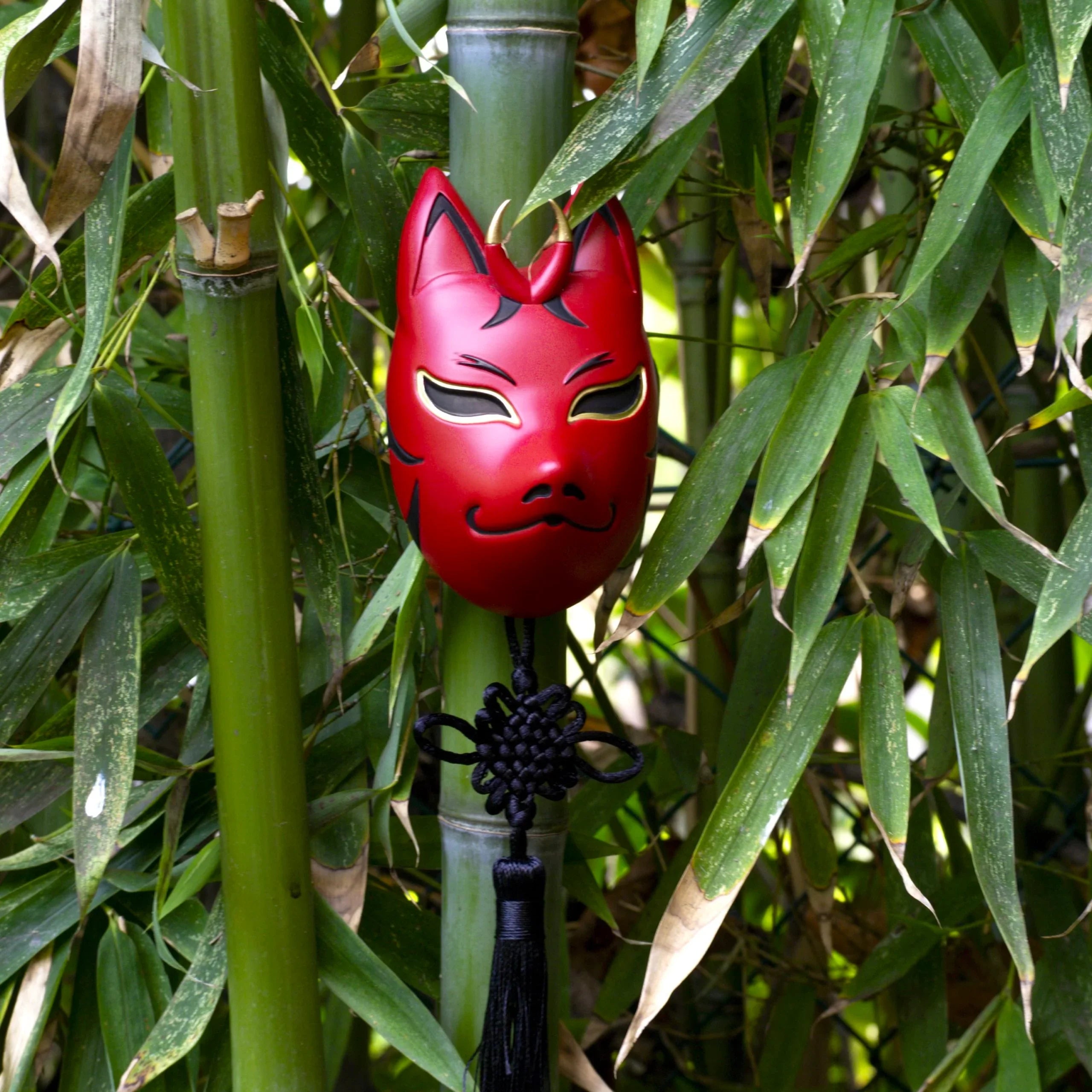 masque kitsune japonais artisanal
