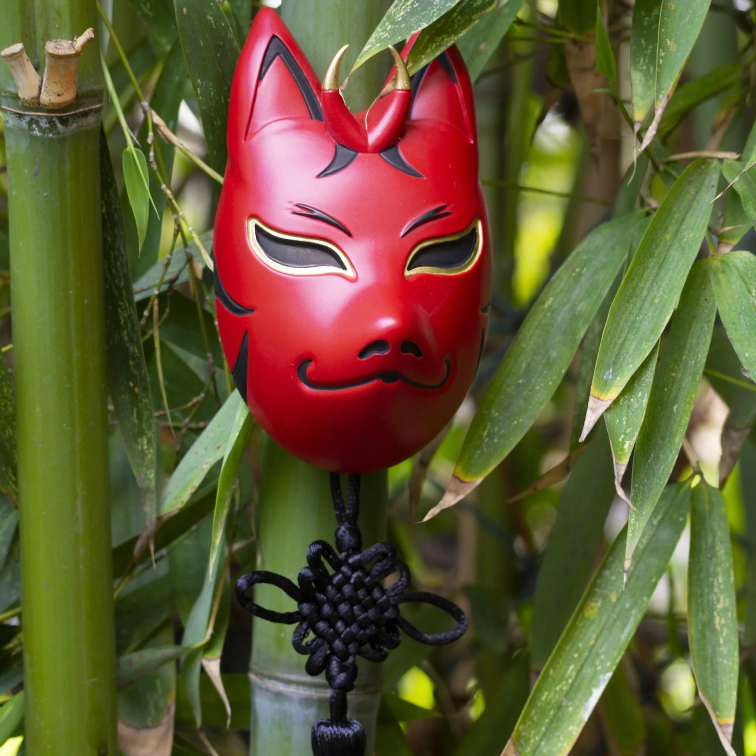 masque kitsune japonais artisanal