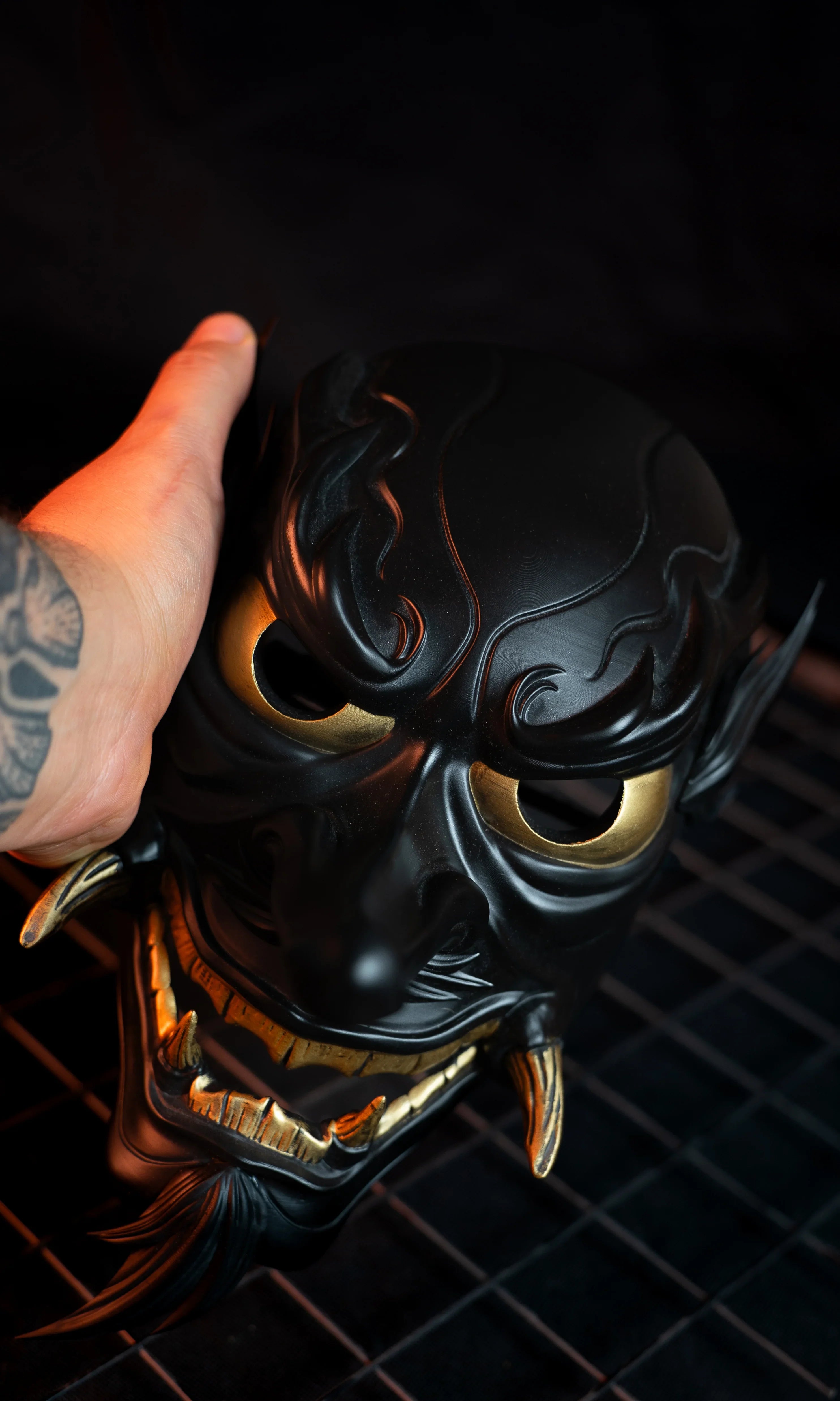 masque tengu japonais artisanal